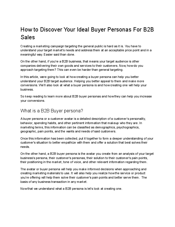 How to Discover Your Ideal Buyer Personas For B2B Sales.pdf