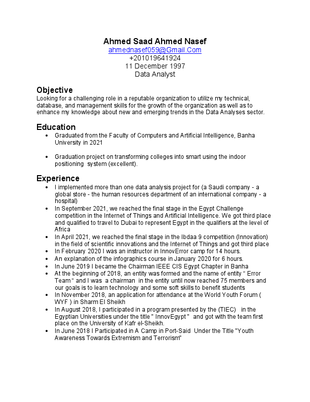 Ahmed Nasef CV Data Analyses .pdf