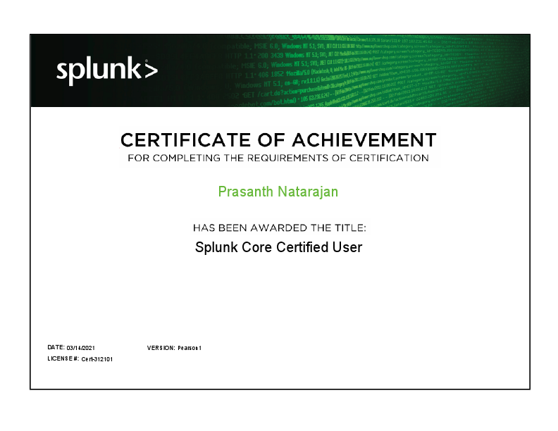 Splunk - 1001 Certified - Prasanth.pdf