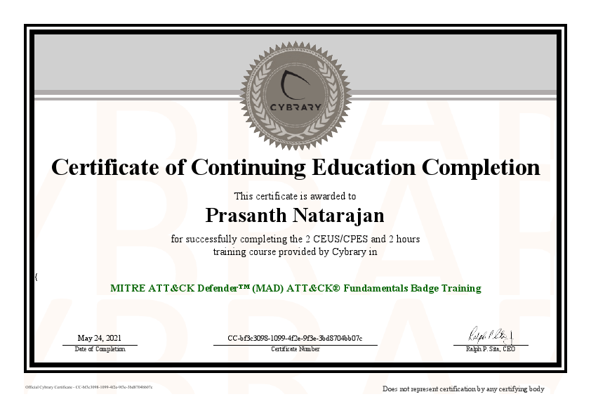 Certified in MITRE Att@ck Defender.pdf