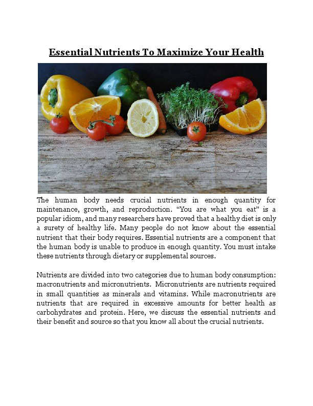 Essential Nutrients To Maximize your Health.pdf