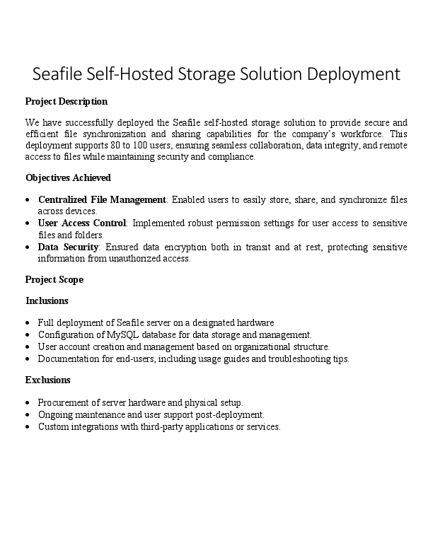 Seafile Self-Hosted Storage Solution Deployment.pdf