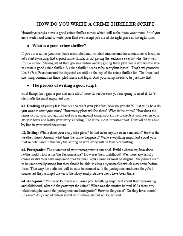 HOW DO YOU WRITE A CRIME THRILLER SCRIPT.docx.pdf