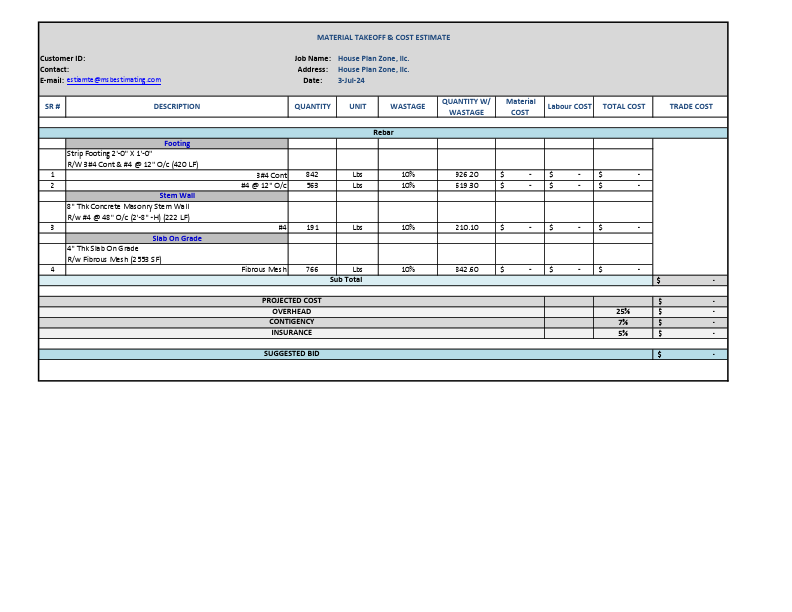 Rebar Takeoff - House Plan Zone, llc..pdf