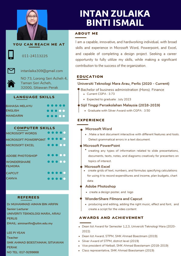 INTAN ZULAIKA BINTI ISMAIL CV.pdf