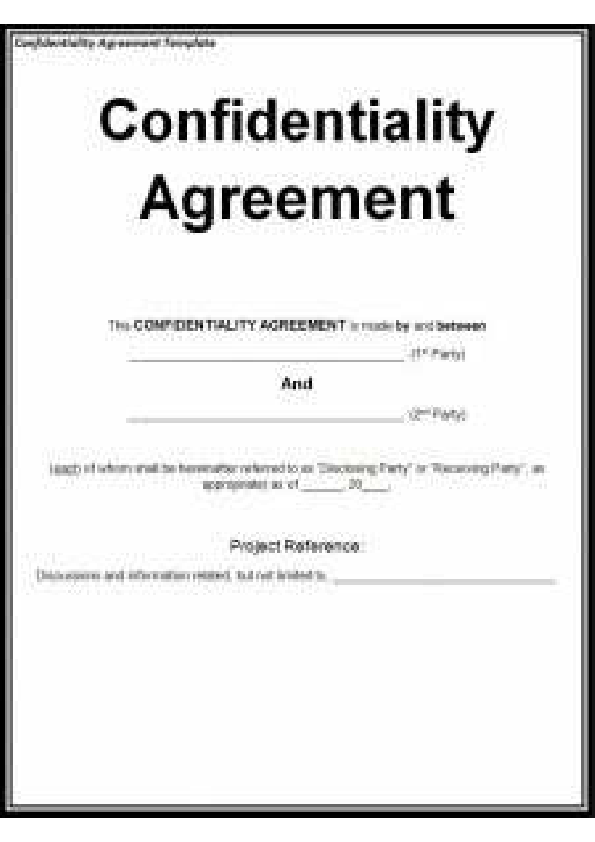 Confidentiality Agreement Template - Excel Word Template.pdf