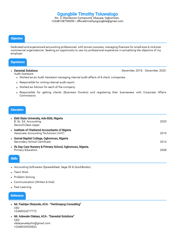 Timothy Toluwalogo Ogungbile CV (Accountant).pdf