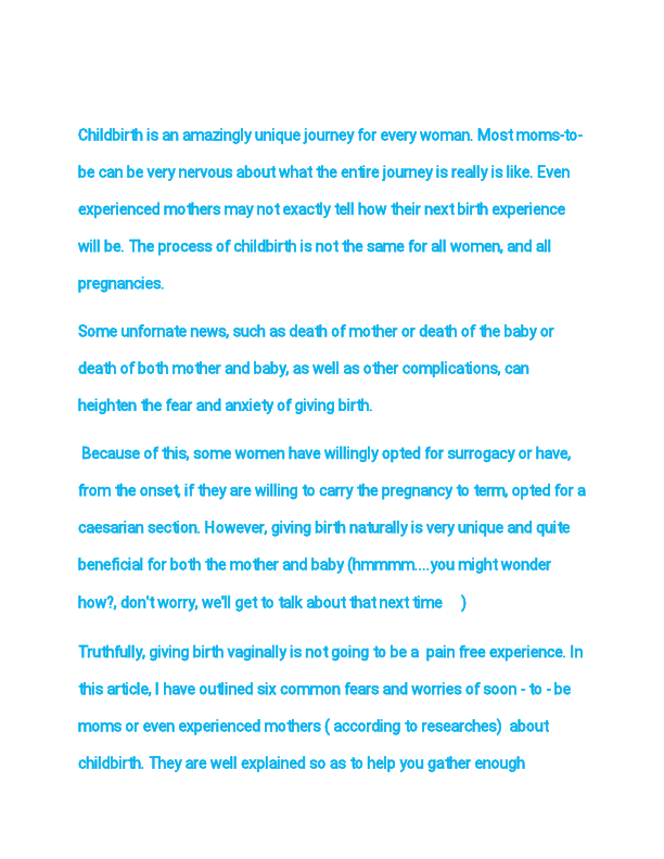 Six Common Fears And Worries About Childbirth.pdf