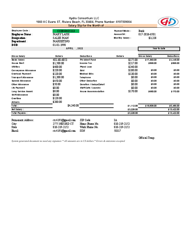 sample pay roll report.pdf