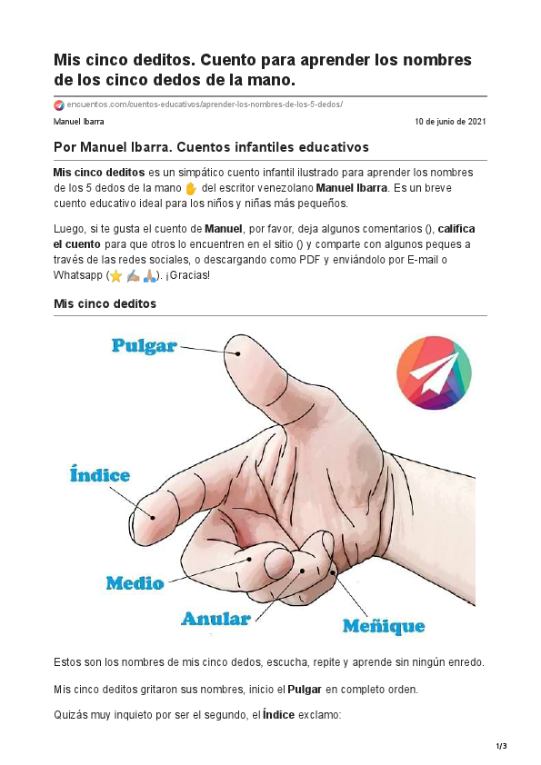 encuentos.com-Mis cinco deditos Cuento para aprender los nombres de los cinco dedos de la mano.pdf
