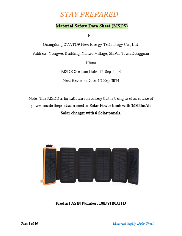 Solar Power bank with 26800mAh Solar charger with 6 Solar panels.pdf