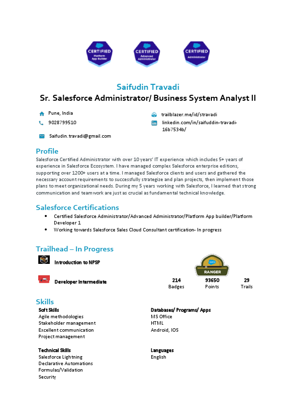 Saifudin Travadi- Sr. Salesforce Administrator- 5 Years - PDF.pdf