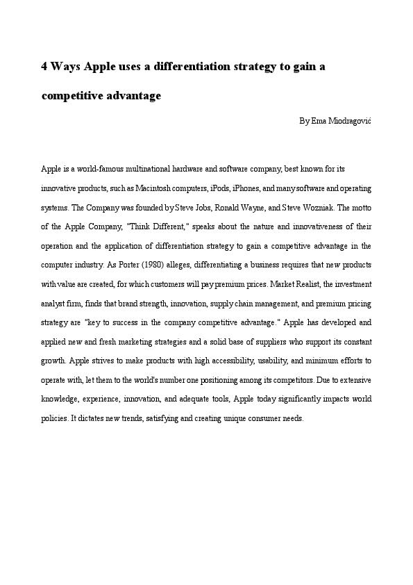 4 Ways Apple Uses a Differentiation Strategy to Gain a Competitive Advantage.pdf