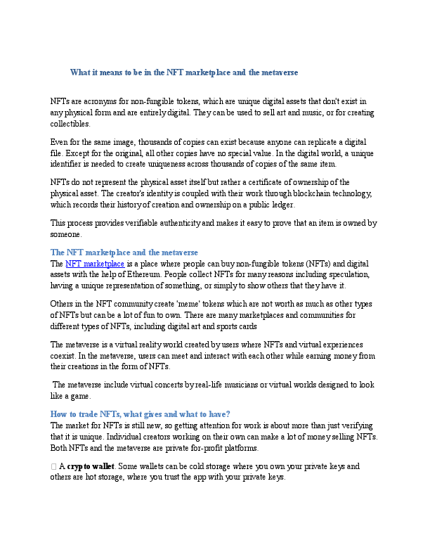 NFT and the metaverse.pdf
