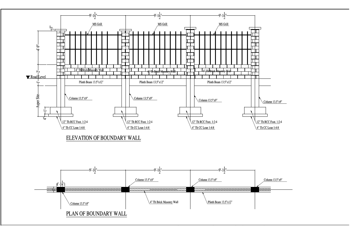 PLAN & ELEVATION OF BOUNDRY WALL.pdf