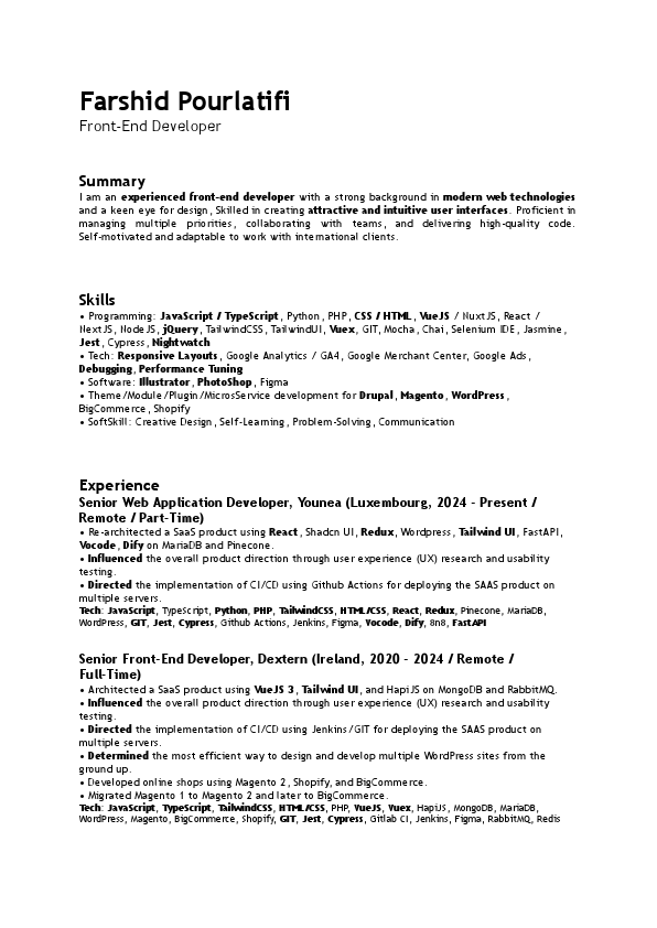 Farshid Pourlatifi Front-End Developer CV December 2024.pdf