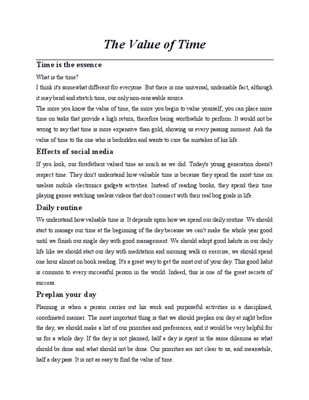 The Value of Time..pdf