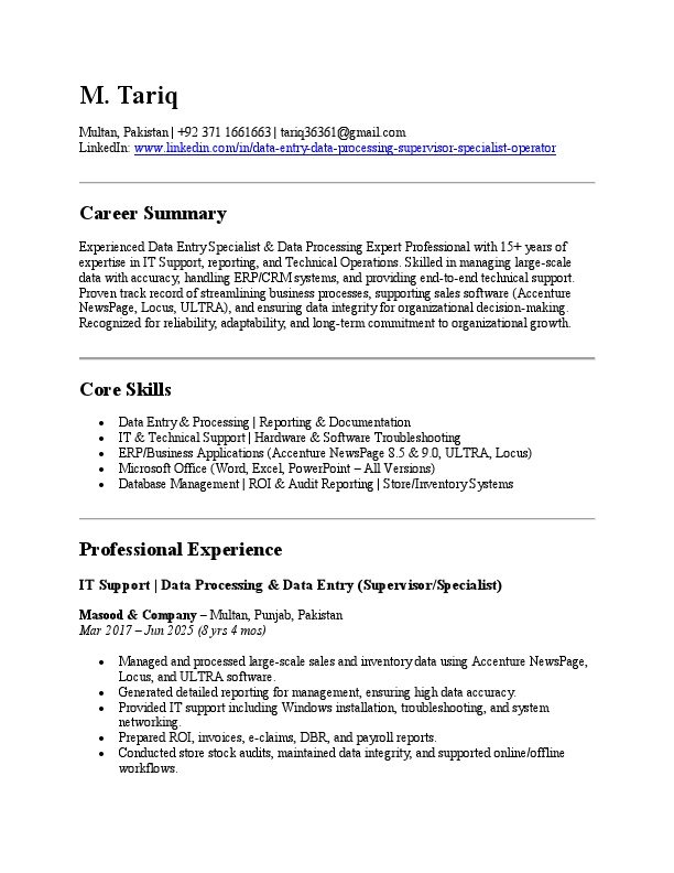 Tariq ~ CV ~ Resume 20-09-2025.pdf