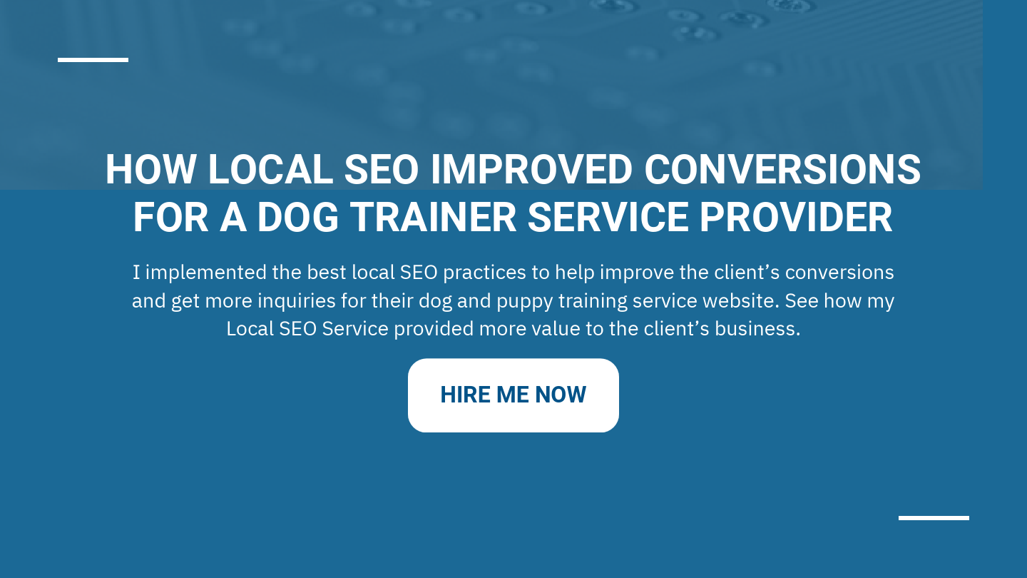 Local SEO for a Dog Trainer Service Provider Case Study.pdf