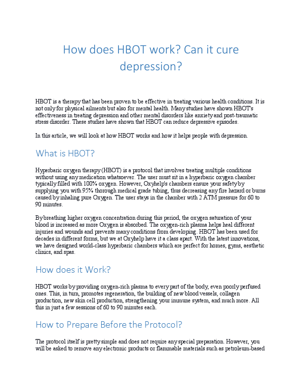 Can HBOT Cure Depression.pdf