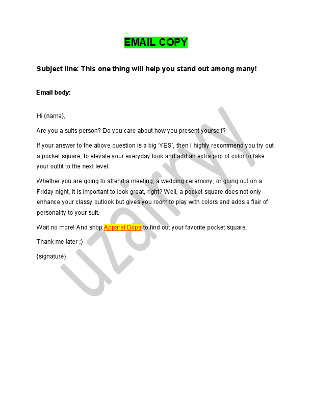 16-EMAIL SALES COPY--Wait no more! And shop Apparel Dopa to find out your favorite pocket square.pdf