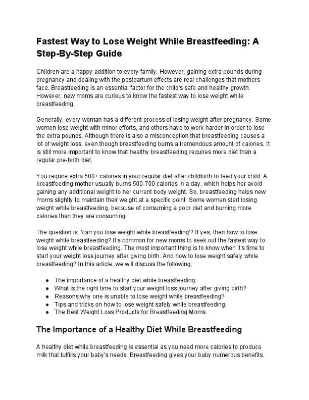Fastest way to lose weight while breastfeeding.pdf