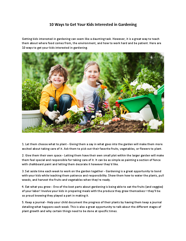 10 Ways to Get Your Kids Interested in Gardening.pdf