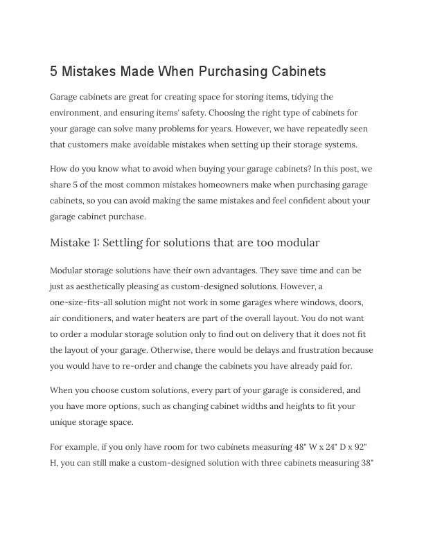 5 Mistakes Made When Purchasing Cabinets.pdf