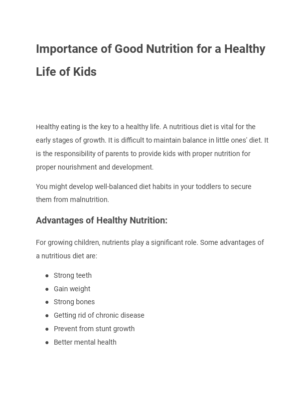 Importance of Good Nutrition for a Healthy Life of Kids.pdf