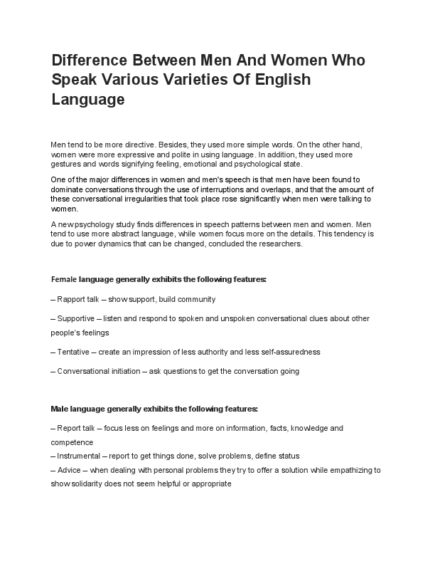 Difference Between Men And Women Who Speak Various Varieties Of English Language.pdf