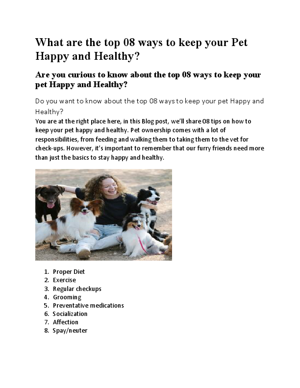 Top 10 ways to keep your Pet Happy and Healthy.pdf