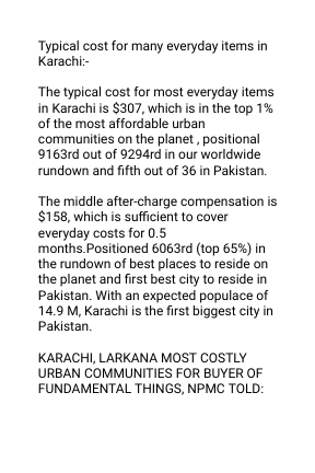 Typical cost of money Everyday items in Karachi .pdf