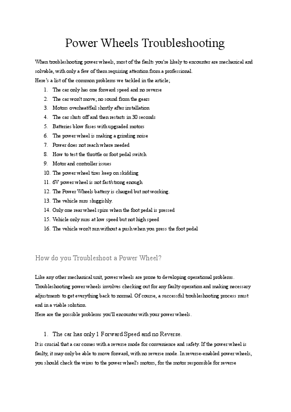 Power Wheel Troubleshooting.pdf
