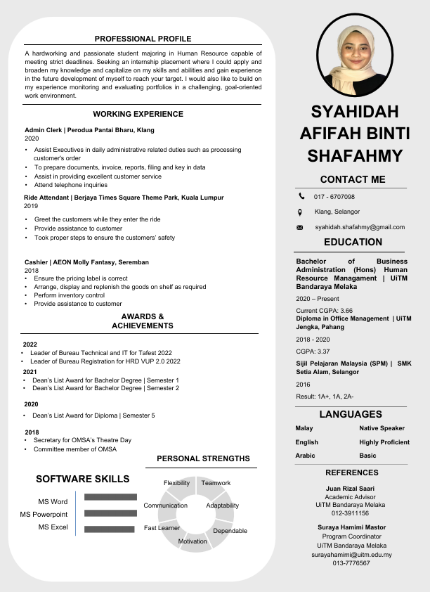 WRITTEN RESUME_SYAHIDAH AFIFAH BINTI SHAFAHMY_2021124009_BA2433A.pdf