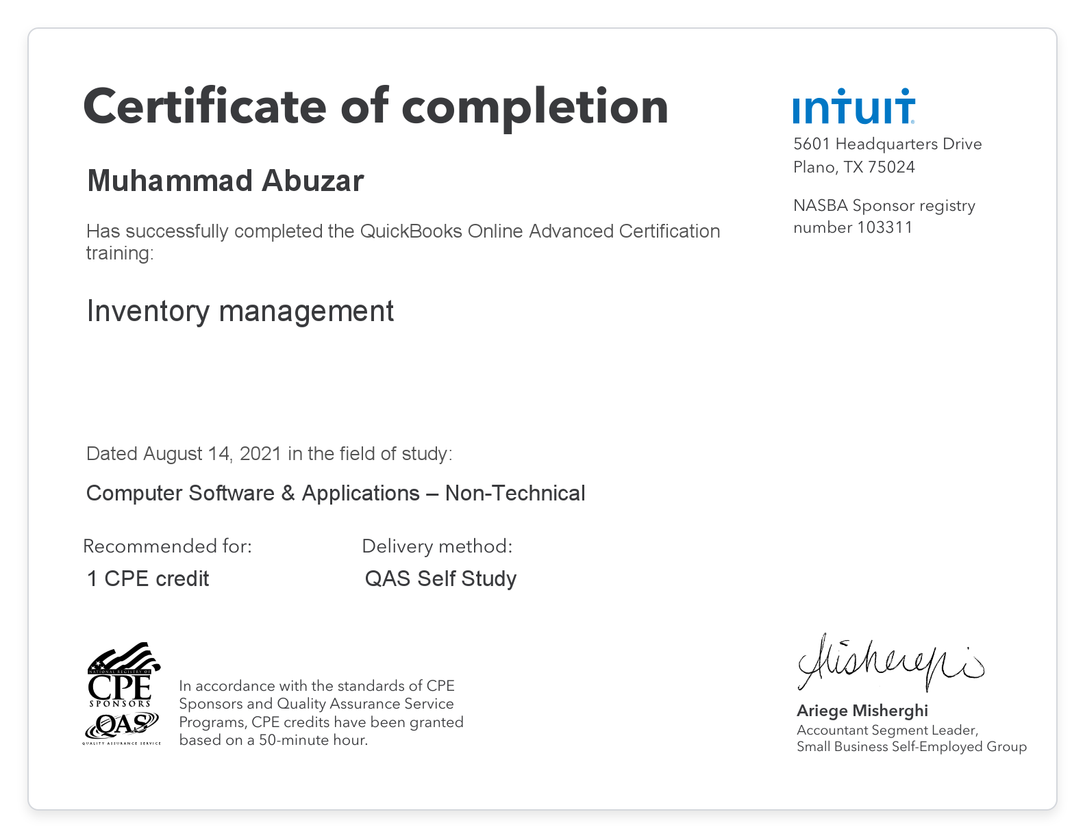 CPE credit - Inventorymanagement - Muhammad Abuzar.pdf