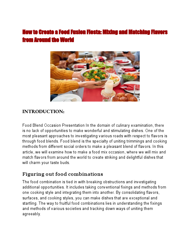 How to Create a Food Fusion Fiesta- Mixing and Matching Flavors from Around the World.pdf