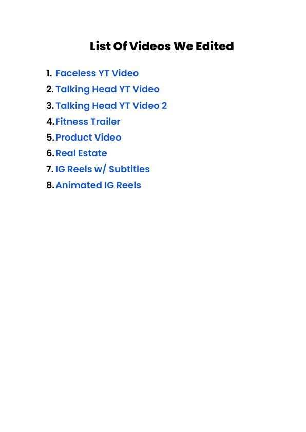 Videos To Showcase for Develovers.pdf