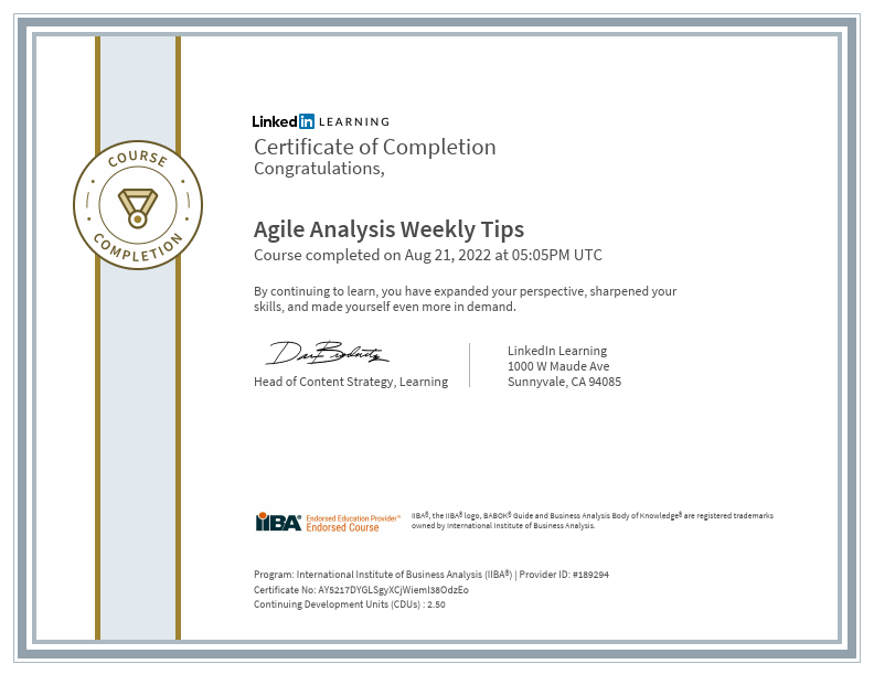 CertificateOfCompletion_Agile Analysis Weekly Tips.pdf