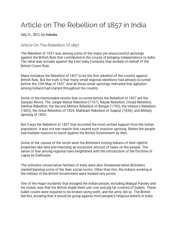 Article on The Rebellion of 1857 in India.pdf