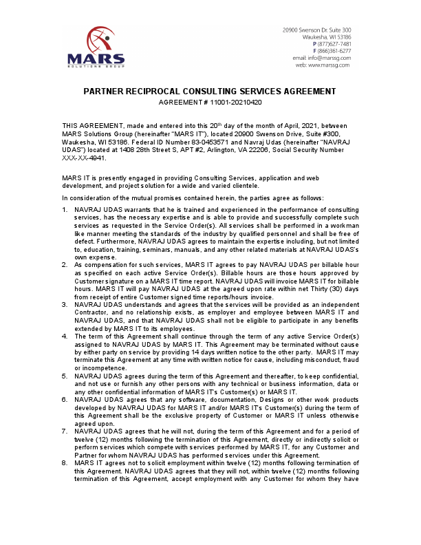Navraj Udas - Partner Reciprocal Consulting Services Agreement.pdf