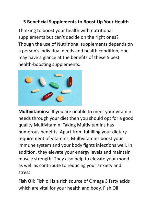 5 Beneficial Supplements to Boost Up Your Health.pdf