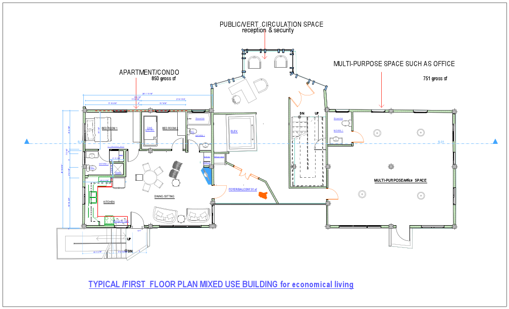 Typical mixed use bldg res apt + office floor plan_ 1.pdf