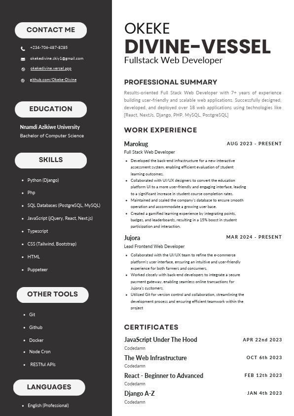Okeke Divine-Vessel - Full Stack Web Dev - Resume.pdf