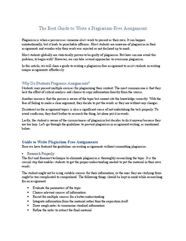 The Best Guide to Write a Plagiarism-Free Assignment.pdf