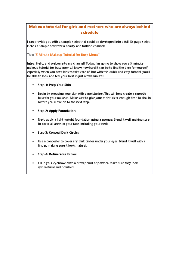 makeup tutorial on YouTube channel.pdf