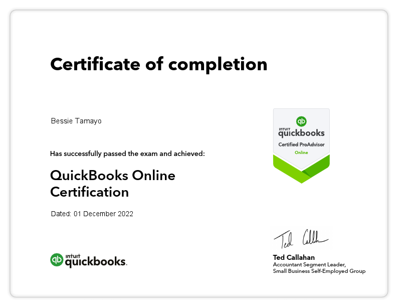 QuickBooksOnlineCertification - Bessie Tamayo.pdf
