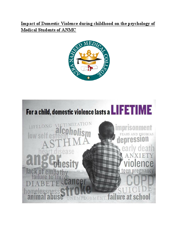 Impact of Domestic Violence during childhood on psychology of Medical Students of ANMC.pdf