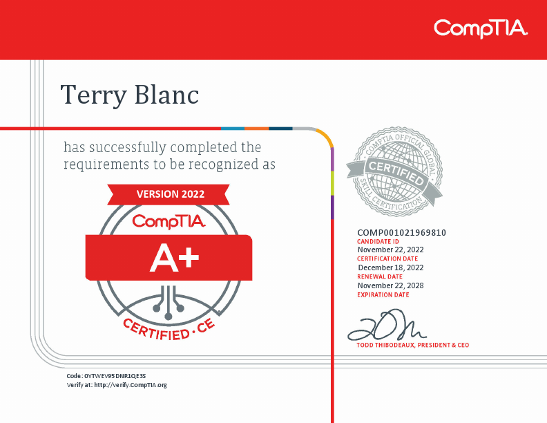 CompTIA A+ ce certificate.pdf