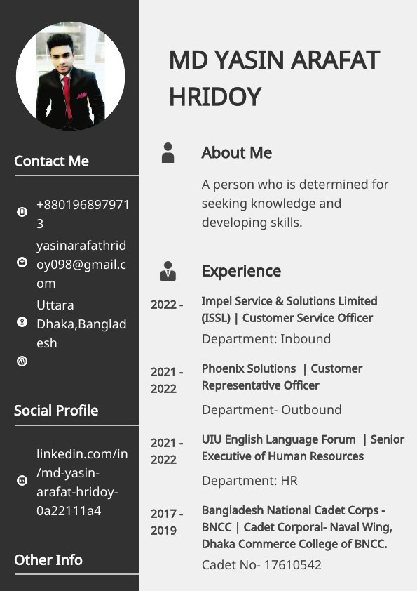 Resume of MD Yasin Arafat Hridoy  - 1675326610.pdf