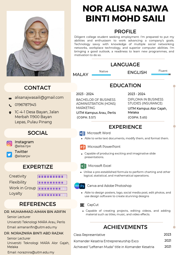 NOR ALISA NAJWA BINTI MOHD SAILI_CV_UBM599 (2).pdf